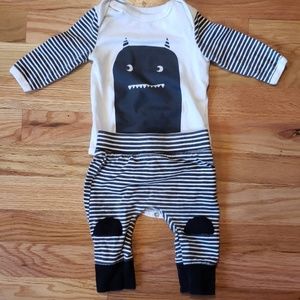 Monster and striped Matching set